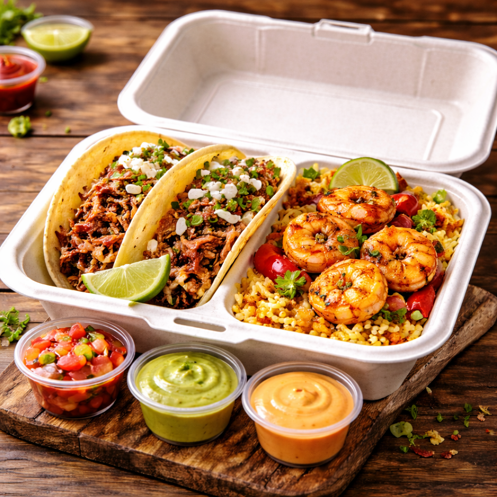 Biodegradable Bagasse Clamshells – Multiple Sizes (6", 9x6", 9x9")