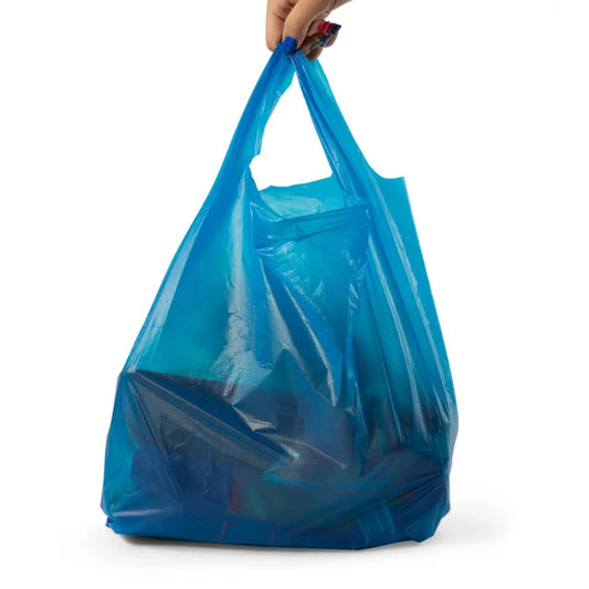 Blue  Vest Carrier Bags 11"x17"x21"