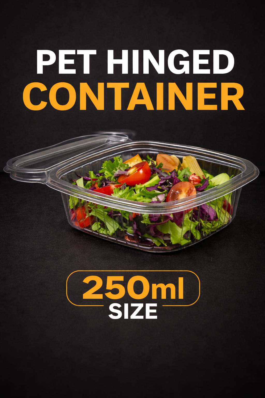 Clear RPET Hinged Food Container