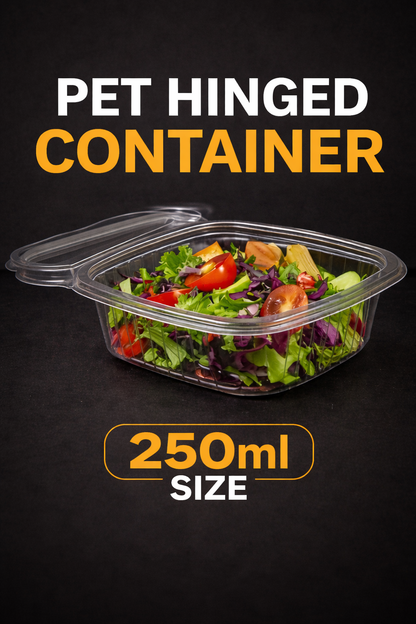 Clear RPET Hinged Food Container