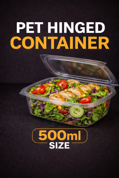 Clear RPET Hinged Food Container