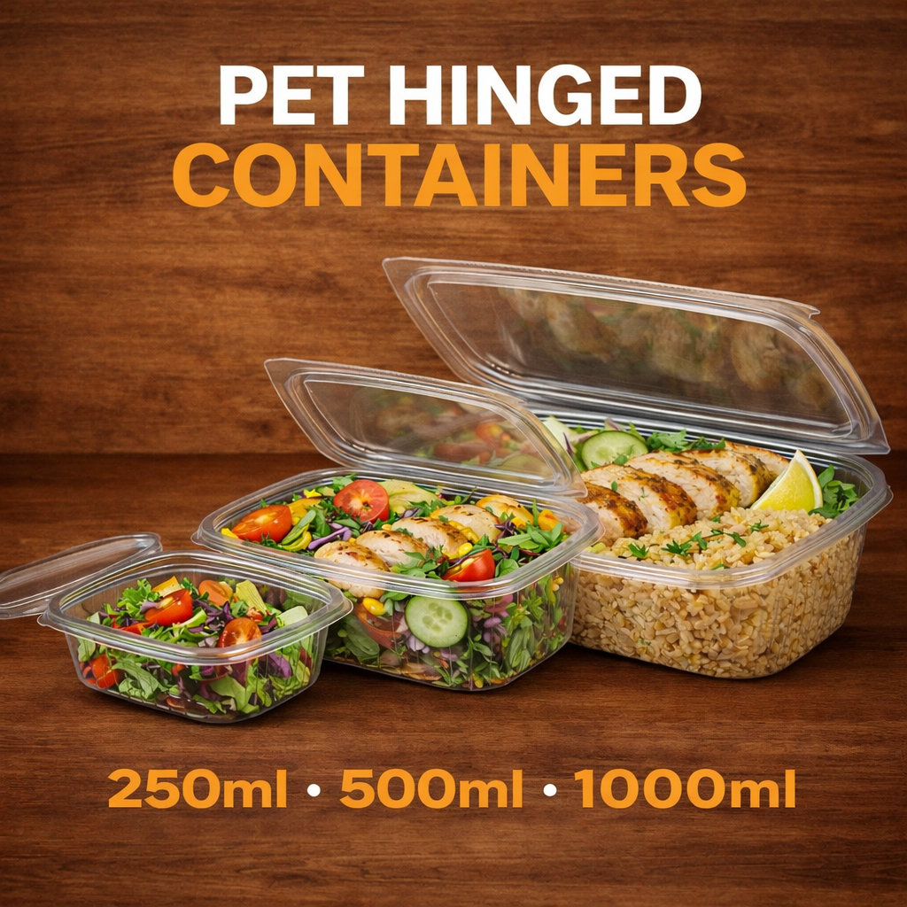 Clear RPET Hinged Food Container