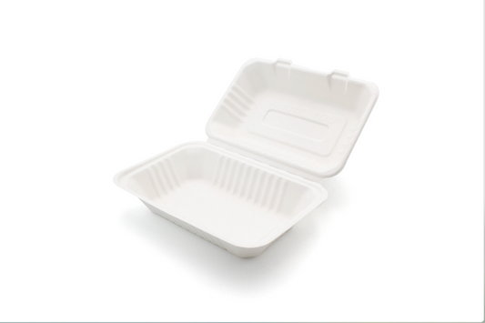 Bagasse Clamshell Biodegradable (229x152mm/9x6")