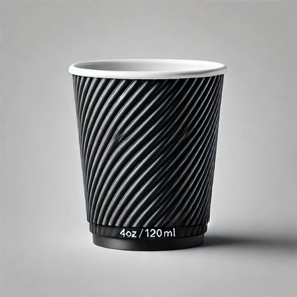 500 4oz  Triple Wall Bio Cups - Black