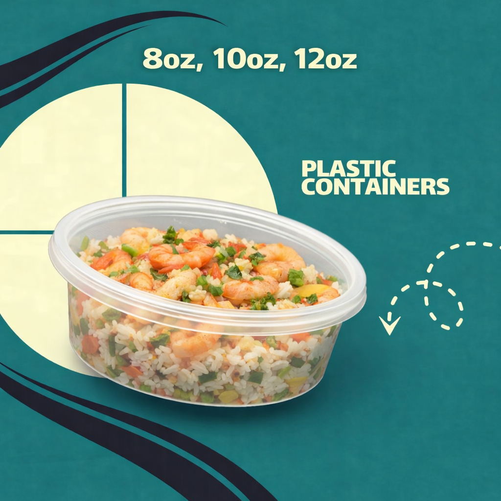 Microwave Container Round PP (228ml/8oz) Clear