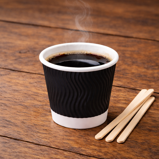 500 4oz  Triple Wall Bio Cups - Black