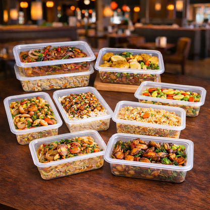 500ML - 1000ML Heavy Duty Microwavable container